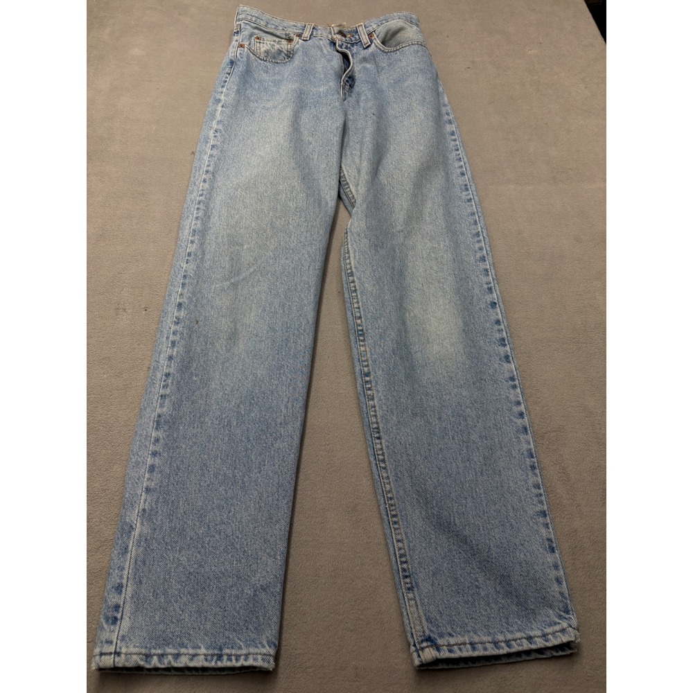 Vintage Levis 17560-0291 High Waisted Straight Leg Jeans Light Wash USA Made 7M